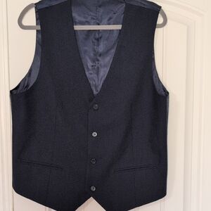 Unk Men's Dark Navy Three-Button Dress Vest